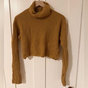 Missguided Mustard Cowl Neck Sweater NWOT